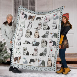 Old English Sheepdog Fleece Throw Blanket - Pendleton Sherpa Fleece Blanket - Gifts For Dog Lover