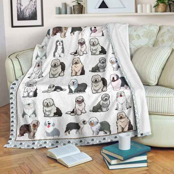 Old English Sheepdog Fleece Throw Blanket – Pendleton Sherpa Fleece Blanket – Gifts For Dog Lover