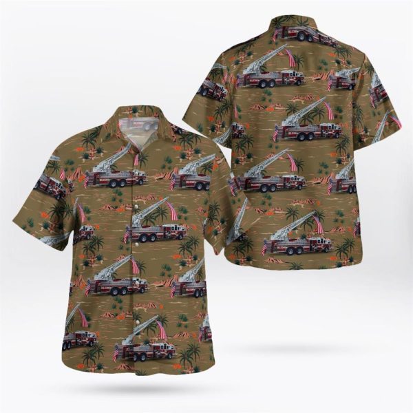 Old Forge, NY, Old Forge Fire Department Hawaiian Shirt – Gifts For Firefighters In Old Forge, NY