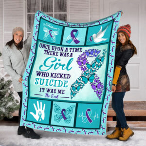 Once Upon Girl Suicide Fleece Throw Blanket…