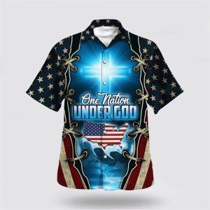 One Nation Under God American Cross Christian Hawaiian Shirt Gifts For Jesus Lovers 1 fnitg3.jpg
