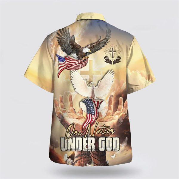 One Nation Under God American Eagle Jesus Hawaiian Shirt – Gifts For Christian Families