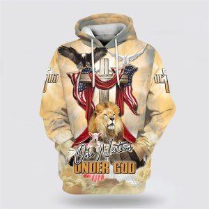 One Nation Under God American Flag Eagle Lion And Lamb All Over Print 3D Hoodie Gifts For Christians 1 g0t9is.jpg