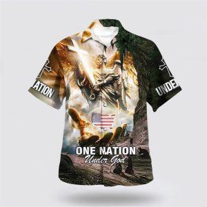 One Nation Under God Christian Hawaiian Shirts…