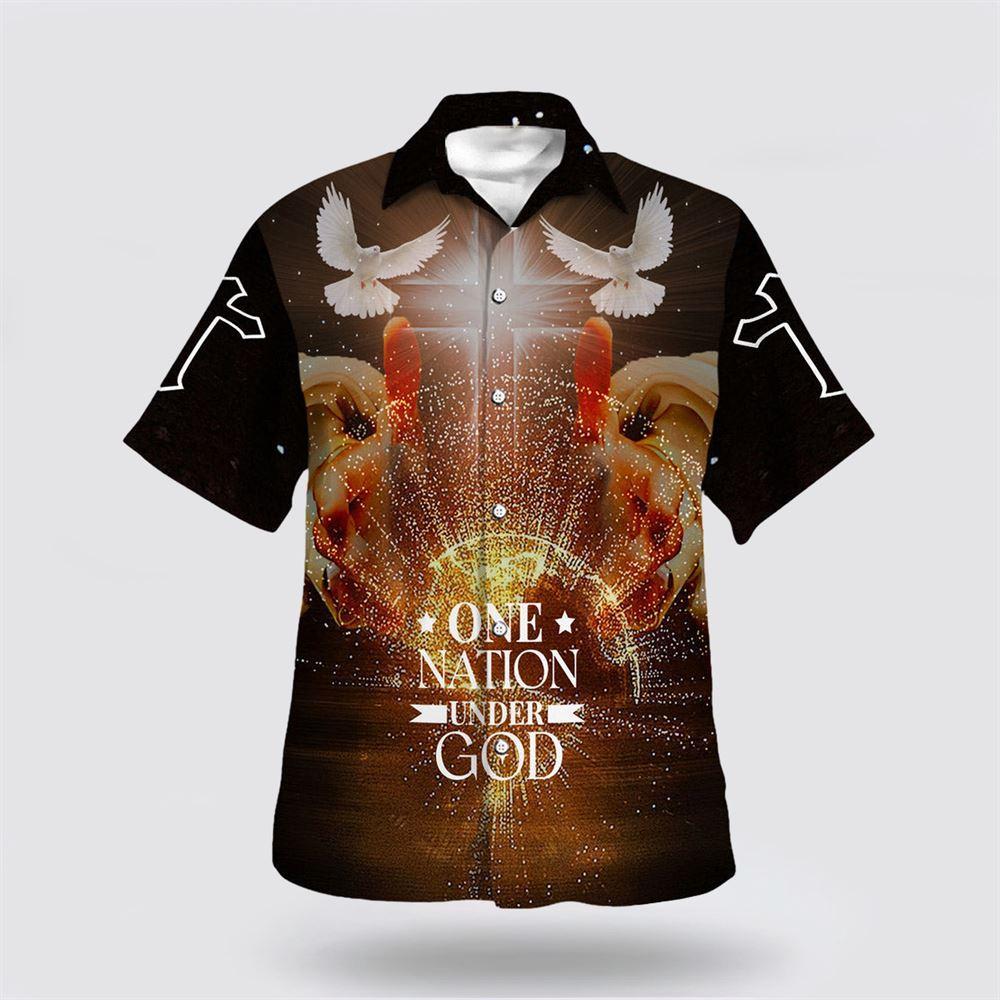 One Nation Under God Hand Of God Hawaiian Shirts For Men & Women – Gifts For Christian Families One Nation Under God Hand Of God Hawaiian Shirts For Men & Women – Gifts For Christian Families