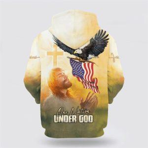 One Nation Under God Hoodie Jesus Bald Eagle American Flag All Over Print 3D Hoodie Gifts For Christians 2 hr28uw.jpg