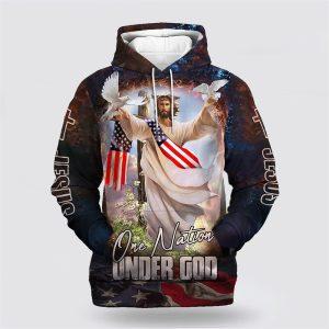 One Nation Under God Hoodie Jesus Dove All Over Print 3D Hoodies Jesus All Over Print 3D Hoodie Gifts For Christians 1 axk1cc.jpg