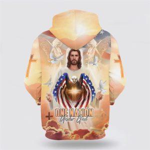 One Nation Under God Hoodie Jesus Dove And Angles All Over Print 3D Hoodie Gifts For Christians 2 yea1cl.jpg