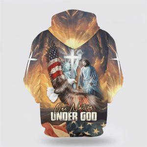One Nation Under God Hoodie Jesus Eagle American Flag Christian Cross All Over Print 3D Hoodie Gifts For Christians 2 n4drcf.jpg