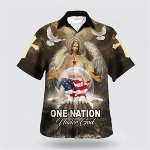 One Nation Under God Jesus American Eagle Hawaiian Shirt Gifts For Christian Families 1 osjzgj.jpg