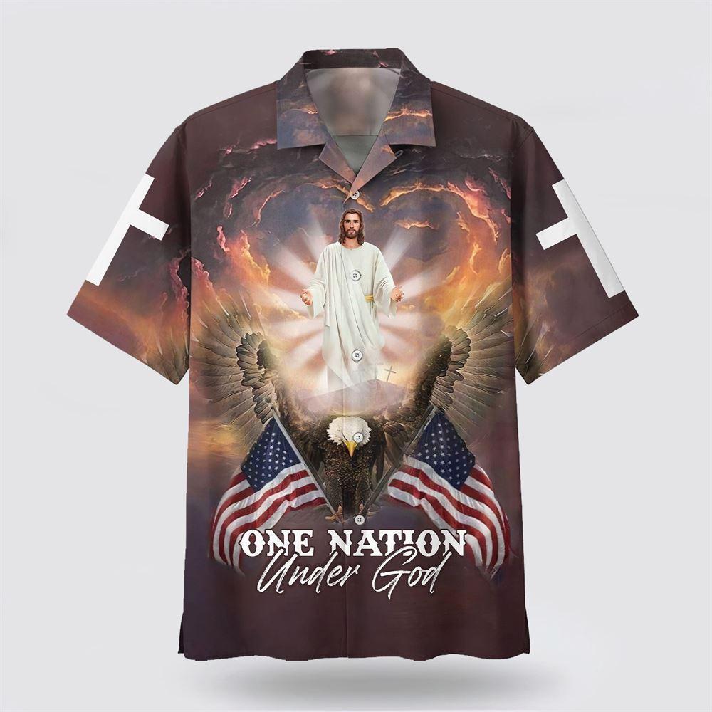 One Nation Under God Jesus Arms Wide Open Hawaiian Shirts – Gifts For Christian Families One Nation Under God Jesus Arms Wide Open Hawaiian Shirts – Gifts For Christian Families