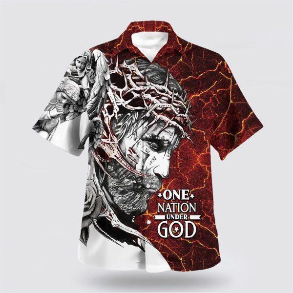 One Nation Under God Jesus Christ Hawaiian Shirt – Gifts For Jesus Lovers