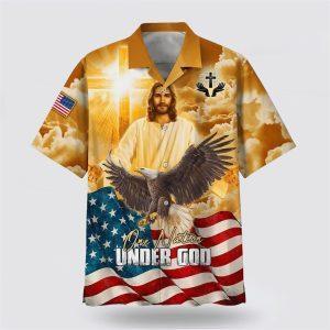 One Nation Under God Jesus Eagle American Hawaiian Shirt Gifts For Christian Families 1 elohpk.jpg