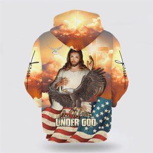 One Nation Under God Jesus Eagle Cross All Over Print 3D Hoodie Gifts For Christians 2 olvcpa.jpg