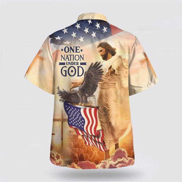 One Nation Under God Jesus Eagle Hawaiian Shirts For Men & Women – Gifts For Christian Families