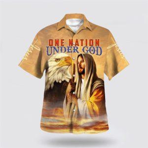 One Nation Under God Jesus Hawaiian Shirt Gifts For Christian Families 1 bbma86.jpg
