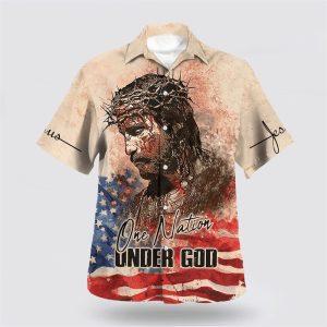 One Nation Under God Jesus Hawaiian Shirts…