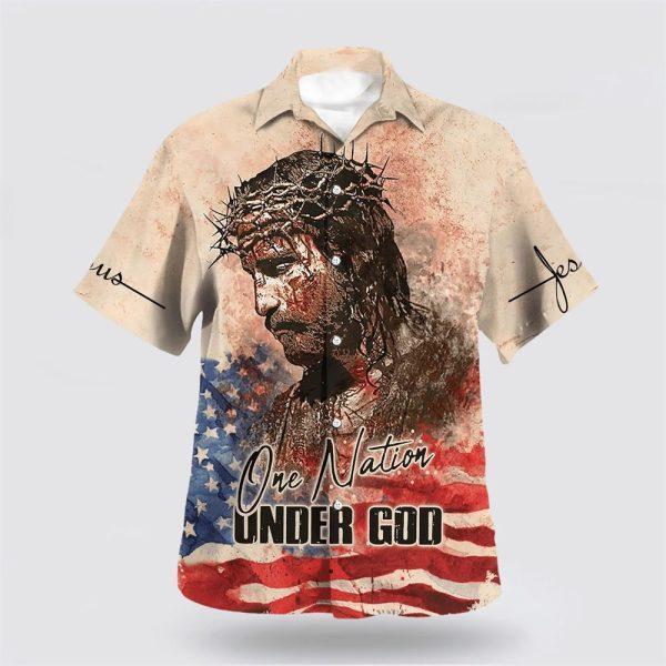 One Nation Under God Jesus Hawaiian Shirts For Men & Women – Gifts For Christian Families