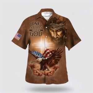 One Nation Under God Jesus Holy In Hand Eagle Hawaiian Shirts Gifts For Christian Families 1 qngsfk.jpg