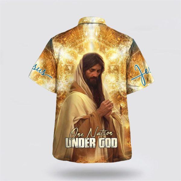 One Nation Under God Jesus Pray Hawaiian Shirts For Men & Women – Gifts For Christian Families