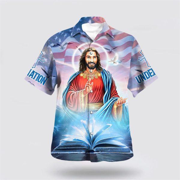 One Nation Under God Jesus Smile Hawaiian Shirts – Gifts For Christian Families