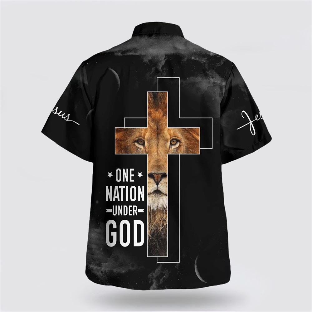 One Nation Under God Lion Cross Hawaiian Shirts For Men – Gifts For Christian Families One Nation Under God Lion Cross Hawaiian Shirts For Men – Gifts For Christian Families