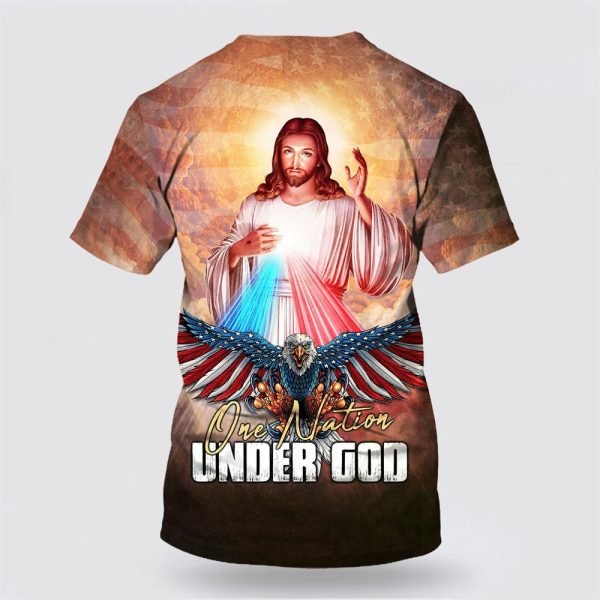 One Nation Under God Shirts Jesus And American Eagle – Gifts For Christians