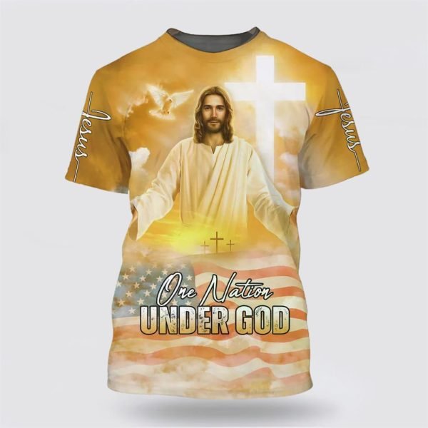 One Nation Under God Shirts Jesus Arms Wide Open – Gifts For Christians