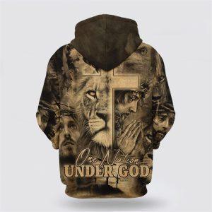 One Nation Under God The Cross Lion Of Judah All Over Print 3D Hoodie Gifts For Christians 2 qwustw.jpg