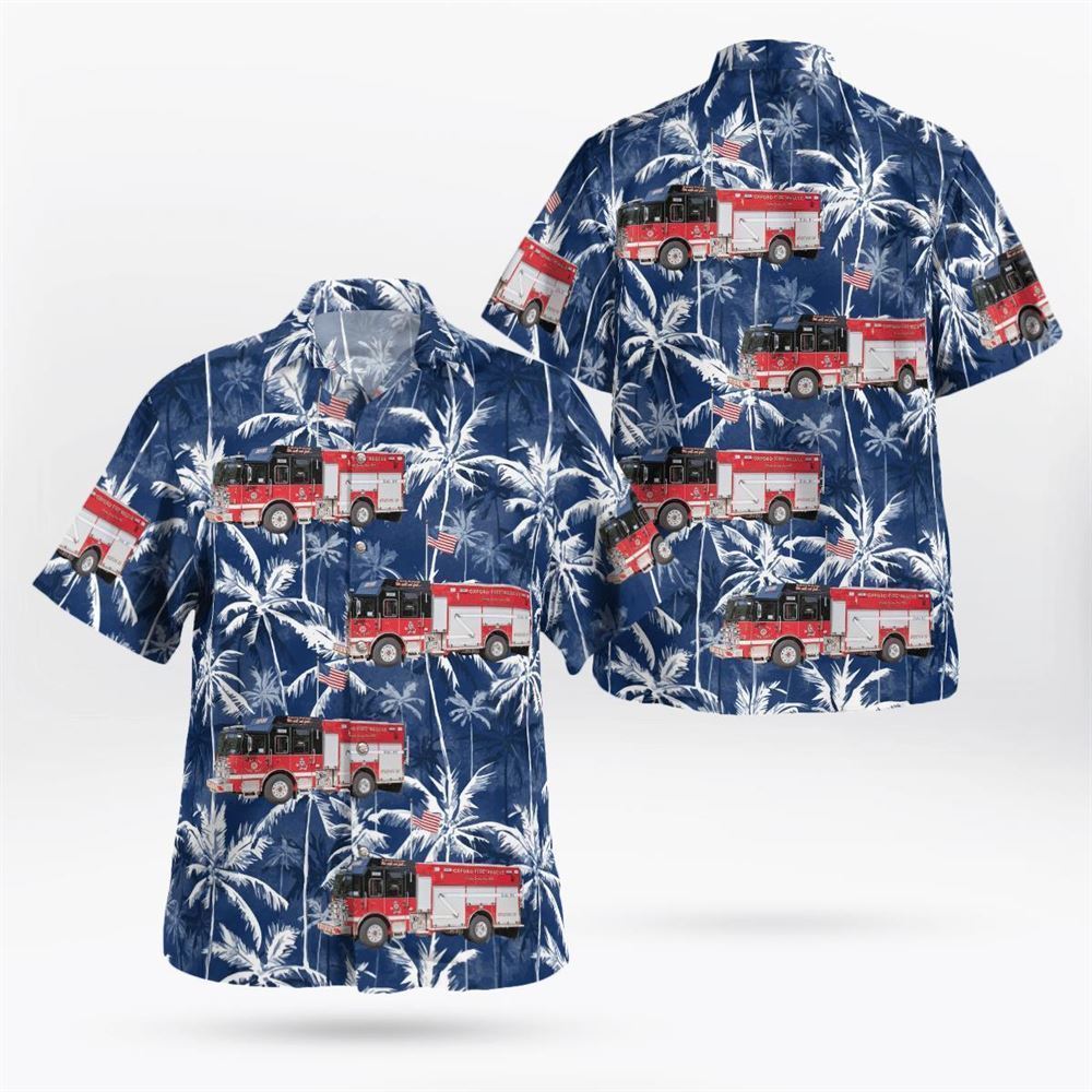 Oxford, NY, Village of Oxford Fire Department Hawaiian Shirt – Gifts For Firefighters In Oxford, NY