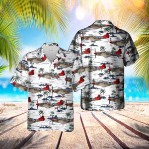 P-51 Red Tail Mustang Bunny Hawaiian Shirt…