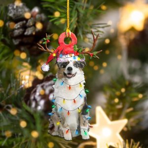 Pamaheart Australian Shepherd Christmas Shape Ornament, Happy…
