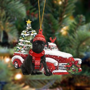 Pamaheart Black Pug-Christmas Car Two Sided Ornament,…