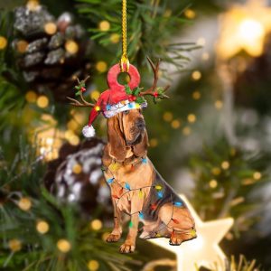 Pamaheart Bloodhound Christmas Shape Ornament, Happy Christmas…