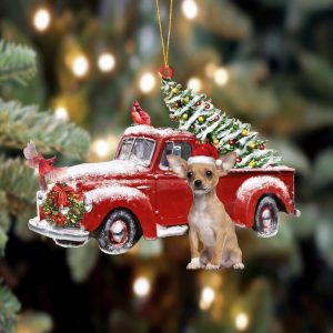 Pamaheart Chihuahua2-Cardinal & Truck Two Sided Ornament,…