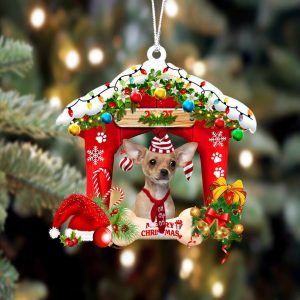 Pamaheart Chihuahua2-Christmas House Two Sided Ornament, Happy…