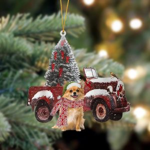 Pamaheart Chihuahua3-Christmas Truck Two Sided Ornament, Happy…