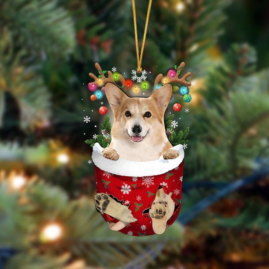 Pamaheart Corgi-In Christmas Pocket Two Sides Ornament, Happy Christmas  Ornament, Car Ornament, Dog Memorial Gift - Excoolent