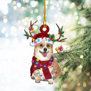 Pamaheart Corgi Christmas Shape Ornament, Happy Christmas…