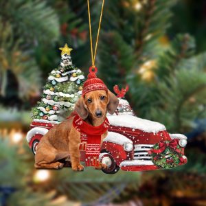 Pamaheart Dachshund 3-Christmas Car Two Sided Ornament,…