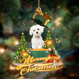 Pamaheart Maltes-Christmas Gifts&Dogs Hanging Ornament, Happy Christmas…