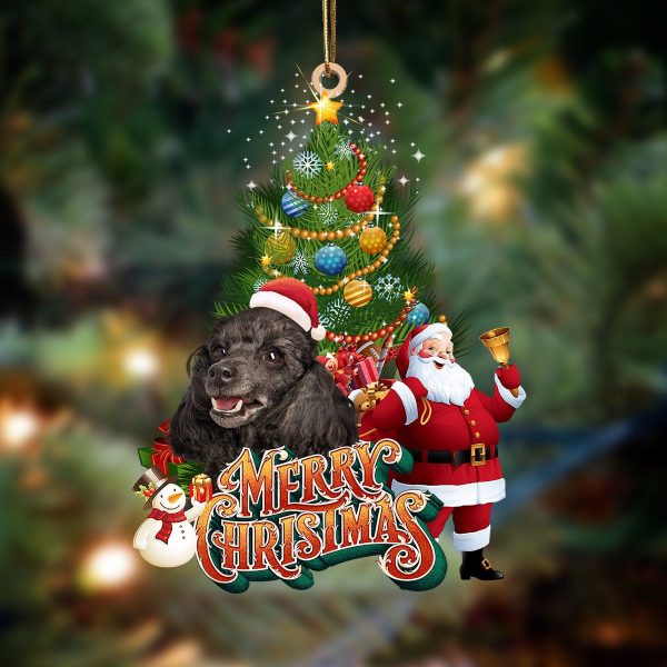 Pamaheart Poodle Christmas Tree&Dog Hanging Ornament, Happy Christmas Ornament, Car Ornament