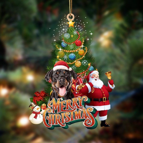 Pamaheart Rottweiler Christmas Tree Dog Hanging Ornament, Happy Christmas Ornament, Car Ornament