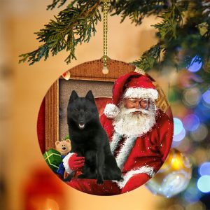 Pamaheart Schipperke With Santa Christmas Ornament, Happy…