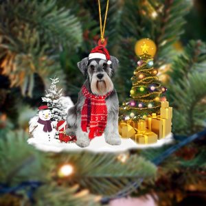 Pamaheart Schnauzer Christmas Ornament Dog Ornament, Car…