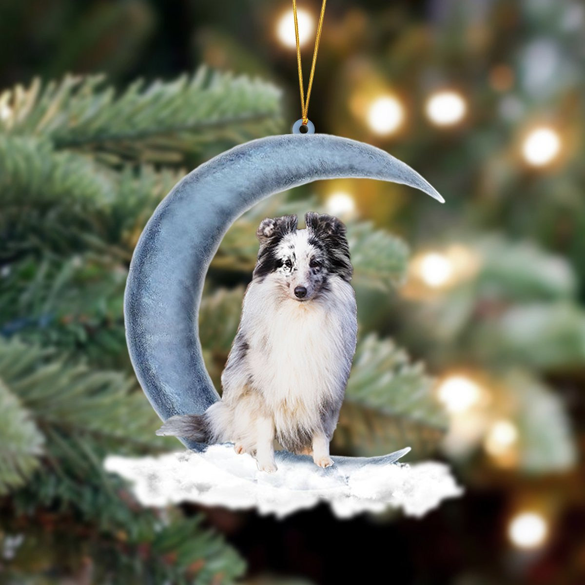 Pamaheart Shetland Sheepdog Sits On The Moon Hanging Ornament Dog Ornament, Car Ornament, Christmas Ornament Pamaheart Shetland Sheepdog Sits On The Moon Hanging Ornament Dog Ornament, Car Ornament, Christmas Ornament
