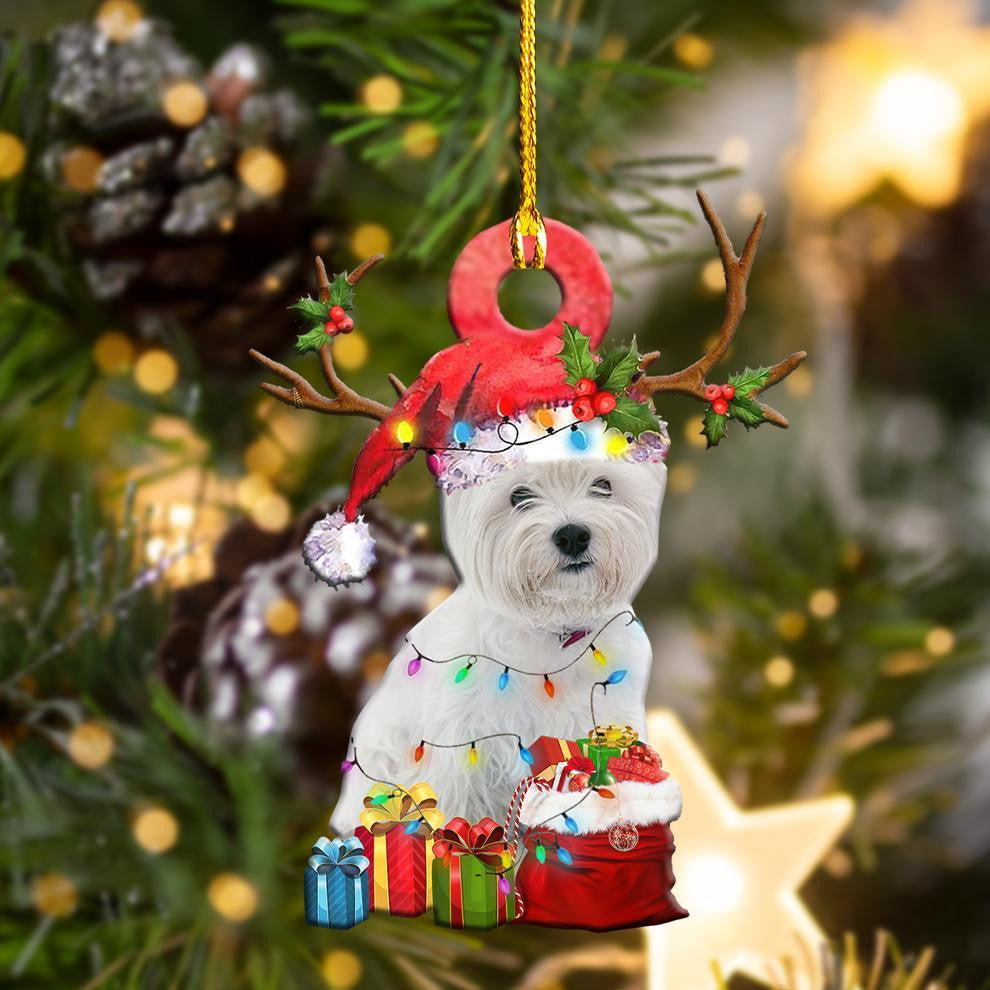 Pamaheart Westies Christmas Shape Ornament, Happy Christmas Ornament, Car Ornament, Christmas Decor Pamaheart Westies Christmas Shape Ornament, Happy Christmas Ornament, Car Ornament, Christmas Decor