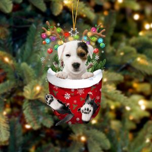 Parson Russell Terrier In Snow Pocket Christmas…