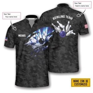 Patriots Black Camo Bowling Personalized Names And…