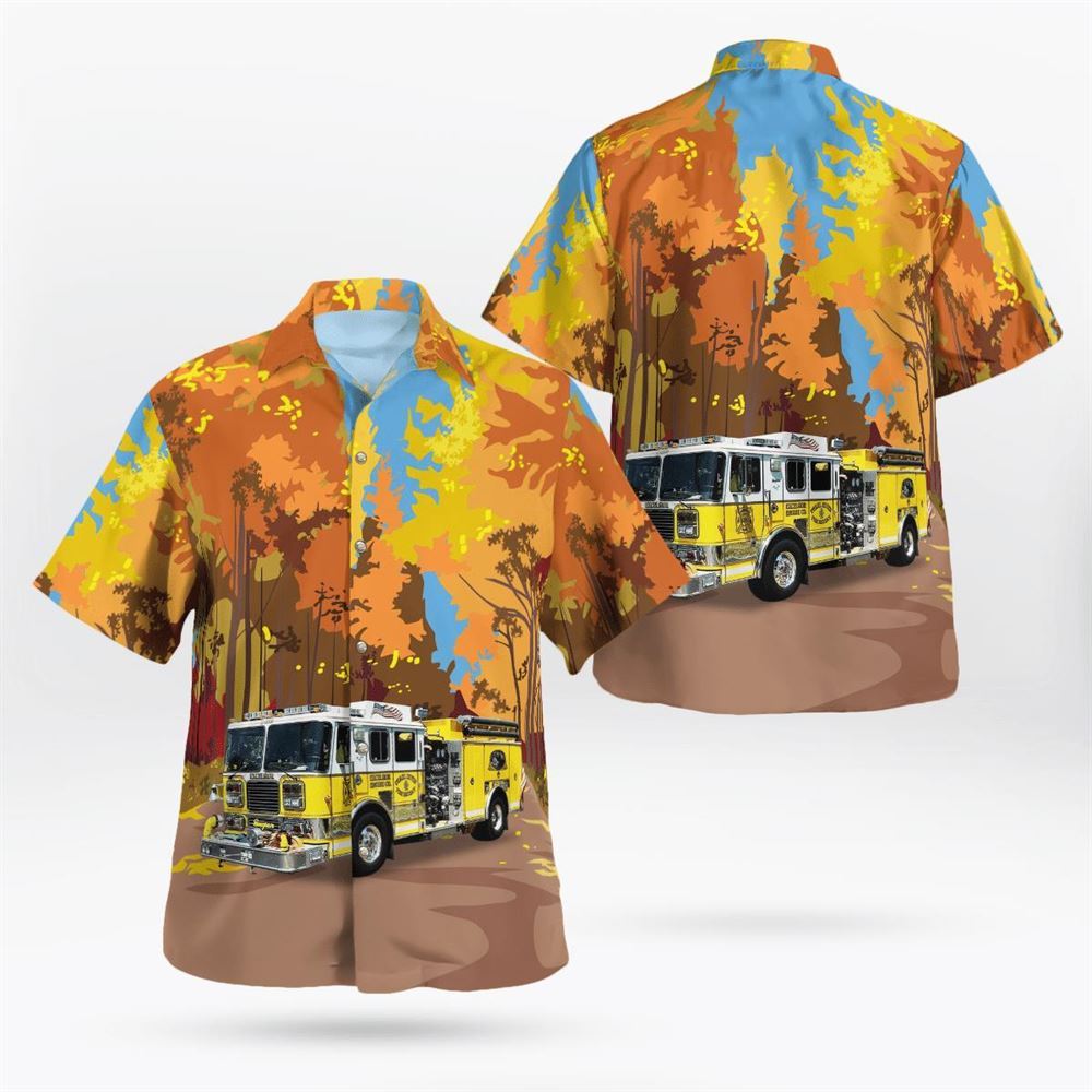 Pearl River, NY, Pearl River Fire District Excelsior Engine Company Autumn Hawaiian Shirt – Gifts For Firefighters In Pearl River, NY Pearl River, NY, Pearl River Fire District Excelsior Engine Company Autumn Hawaiian Shirt – Gifts For Firefighters In Pearl River, NY